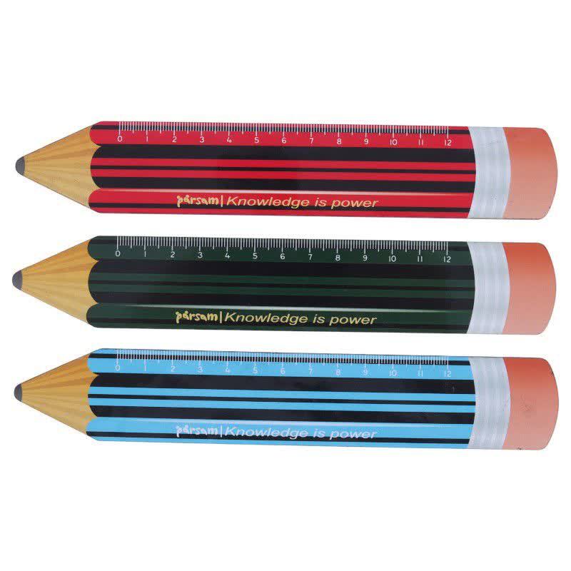 خط کش چوبی Parsam 12cm بسته 48 عددی