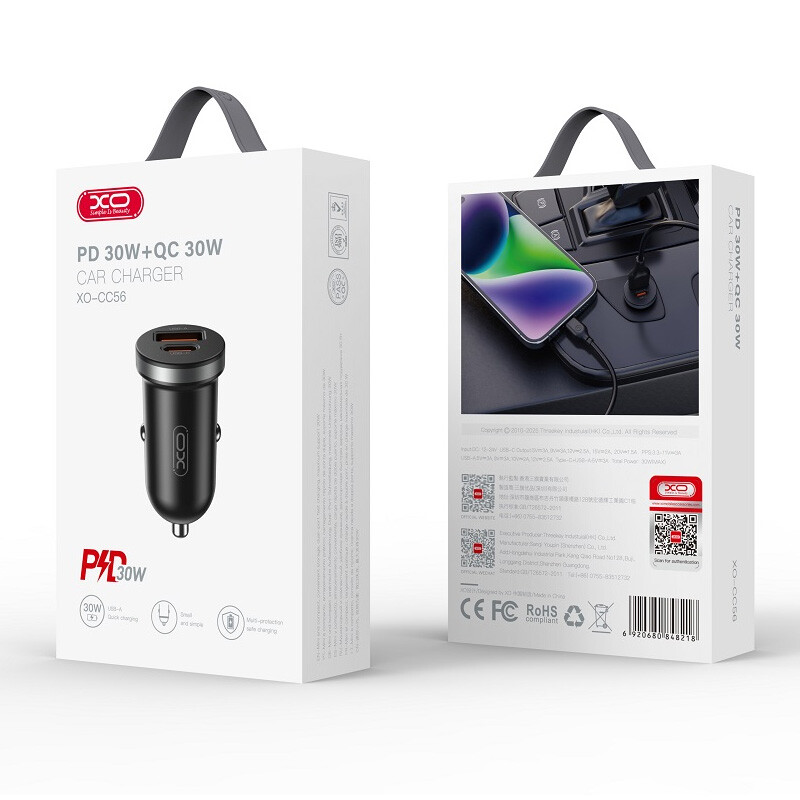 شارژر فندکی 30 وات ایکس او XO-CC56