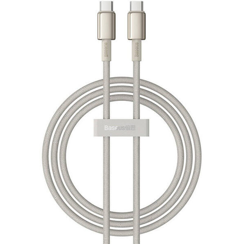 کابل دو سر تایپ سی فست شارژ 100 وات باسئوس Tungsten Gold p10319800 طول 1 متر