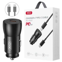 شارژر فندکی 25 وات ایکس او XO-CC57 + کابل تایپ سی