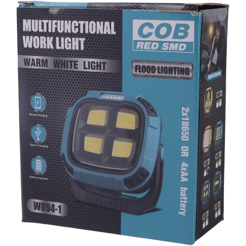پروژکتور سیار شارژی و پاوربانک COB W892-1