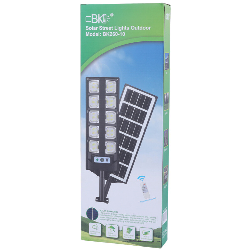 چراغ دیواری سنسوردار خورشیدی BK BK260-10 + ریموت کنترل