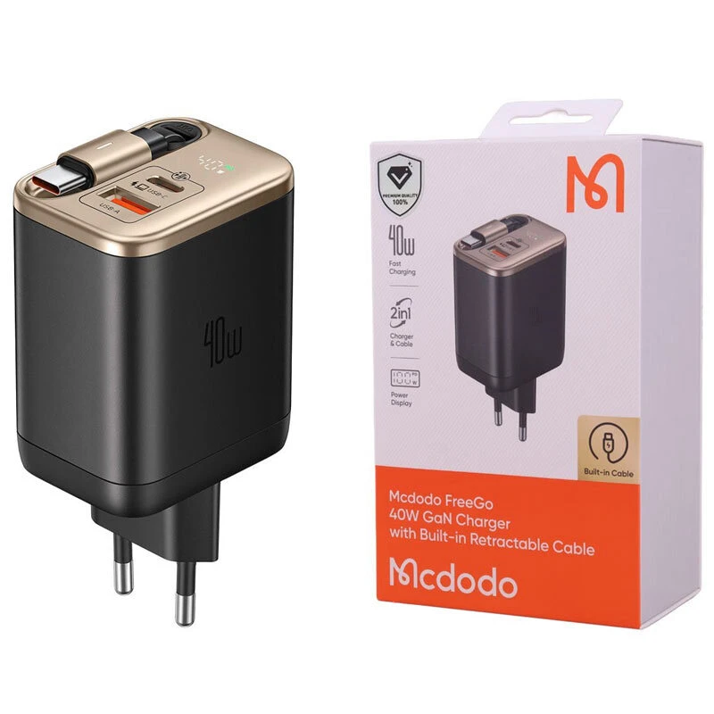 شارژر دیواری 40 وات مک دودو FreeGo CH-428 GaN PD 3A