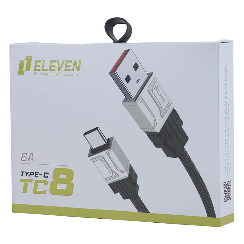 کابل تایپ سی فست شارژ 6 آمپر ایلون TC8 طول 1 متر