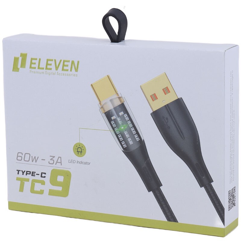 کابل تایپ سی فست شارژ 60 وات ایلون TC9 طول 1 متر