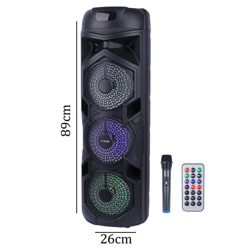 اسپیکر چمدانی بلوتوثی GY-8818G + میکروفون و ریموت کنترل