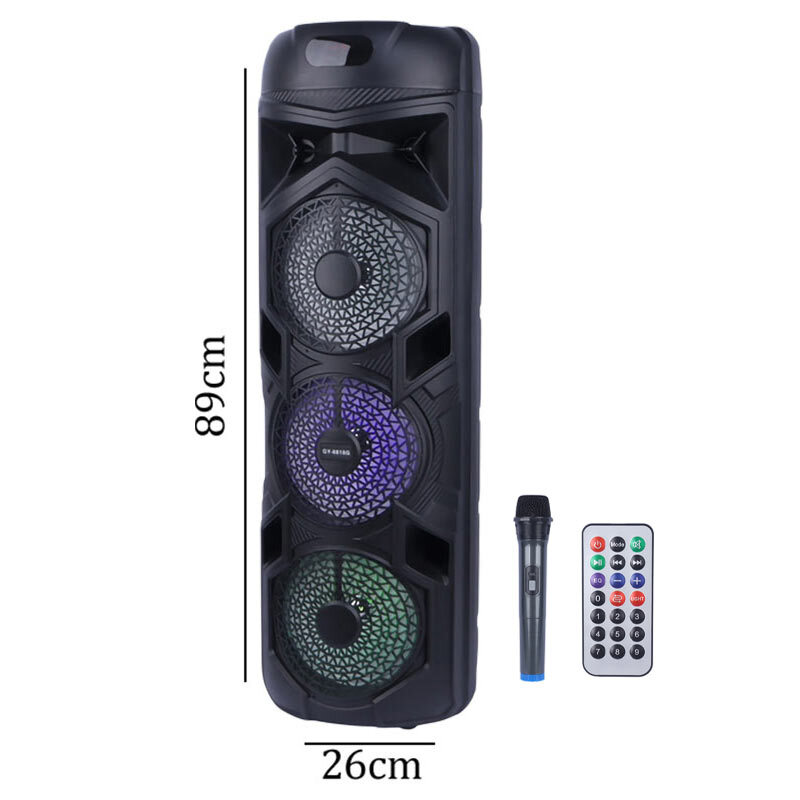 اسپیکر چمدانی بلوتوثی GY-8818G + میکروفون و ریموت کنترل