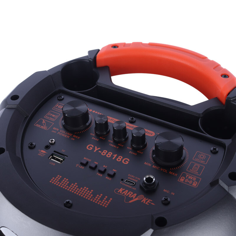 اسپیکر چمدانی بلوتوثی GY-8818G + میکروفون و ریموت کنترل