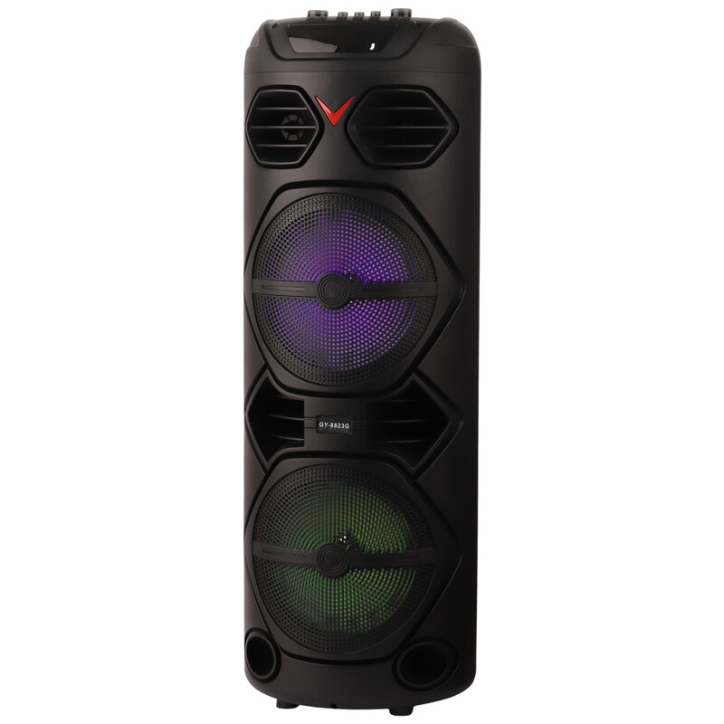اسپیکر چمدانی بلوتوثی GY-8823G + میکروفون و ریموت کنترل