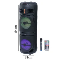 اسپیکر چمدانی بلوتوثی GY-8822G + میکروفون و ریموت کنترل