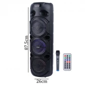 اسپیکر چمدانی بلوتوثی DR-8820 + میکروفون و ریموت کنترل