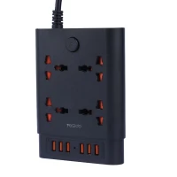 چند راهی 4 خانه یسیدو MC08 با کابل 1.88 متری + شارژر USB
