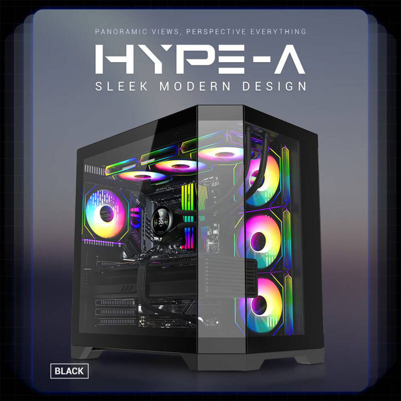 کیس کامپیوتر گیم مکس GameMax HYPE-A Black