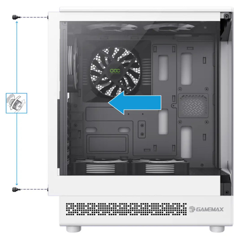 کیس کامپیوتر گیم مکس GameMax Vista COC White