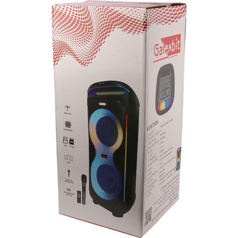 اسپیکر چمدانی بلوتوثی گلکس بیت GS-63 + میکروفون و ریموت کنترل