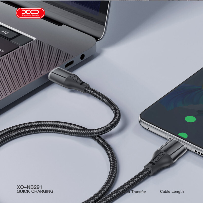 کابل دو سر تایپ سی فست شارژ 60 وات ایکس او XO-NB-Q291B طول 1 متر