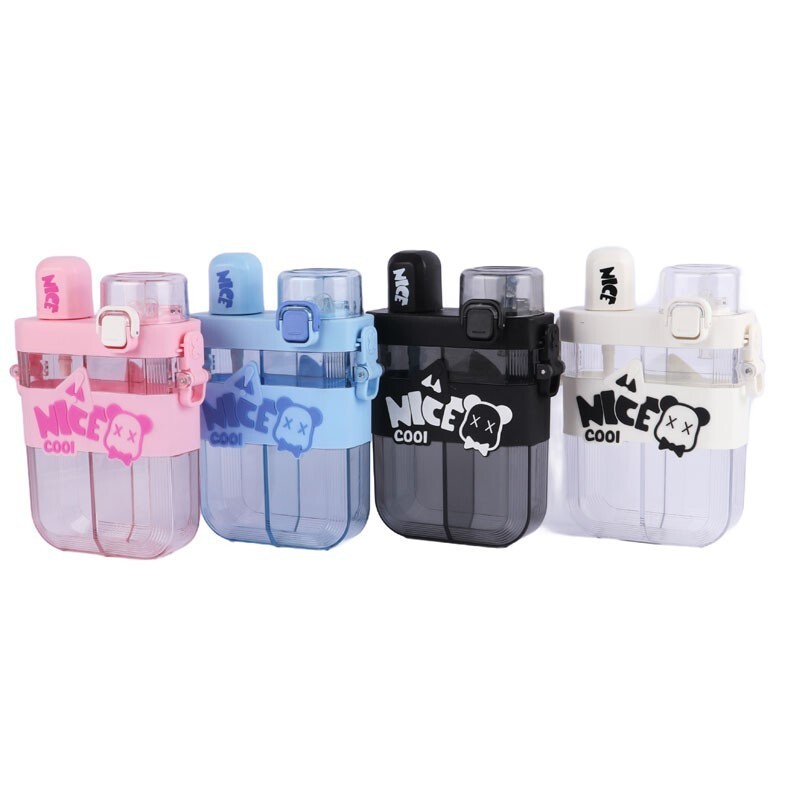 قمقمه دو مخزنه دور سیلیکون NICE طرح کرومی