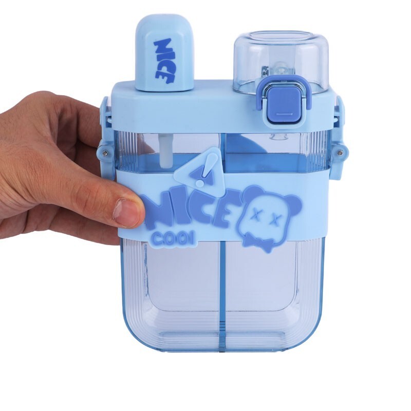 قمقمه دو مخزنه دور سیلیکون NICE طرح کرومی