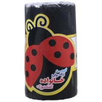 کیسه زباله رولی مشکی خانواده کفشدوزک سایز 90*70 سانتی متر بسته 1 کیلویی