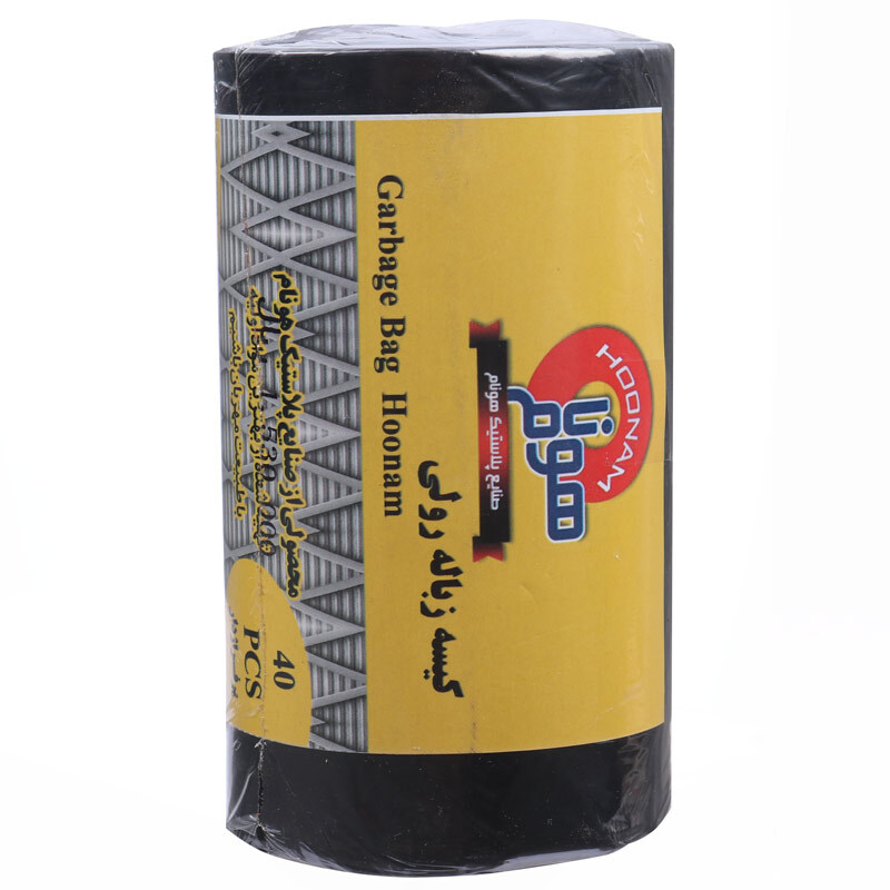کیسه زباله رولی مشکی هونام سایز 55*80 سانتی متر بسته 500 گرمی