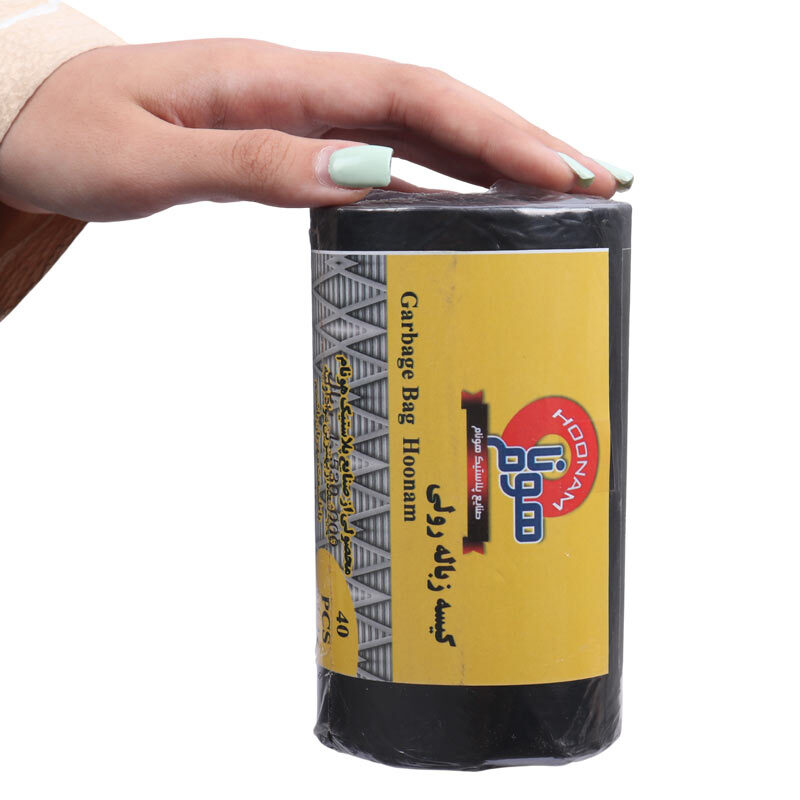 کیسه زباله رولی مشکی هونام سایز 55*80 سانتی متر بسته 500 گرمی