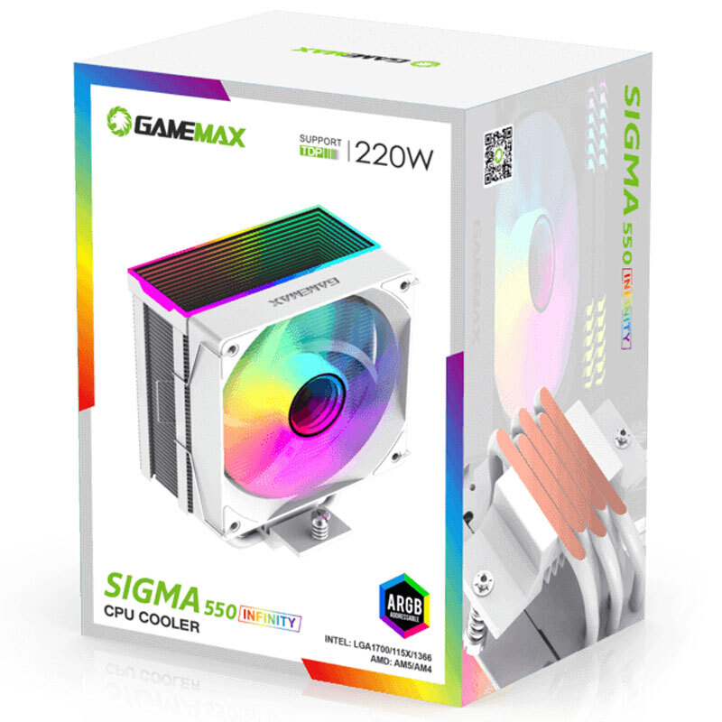 خنک کننده پردازنده گیم مکس Sigma 550 Infinity White