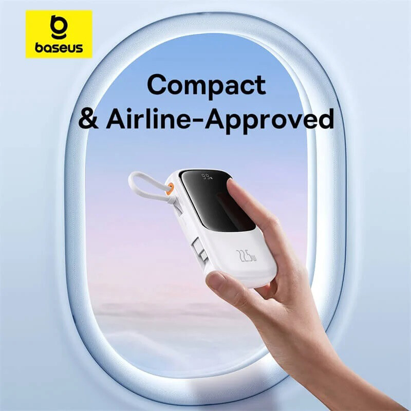 پاور بانک فست شارژ باسئوس Qpow Pro+ P10067100112 22.5W ظرفیت 10000 میلی آمپر ساعت