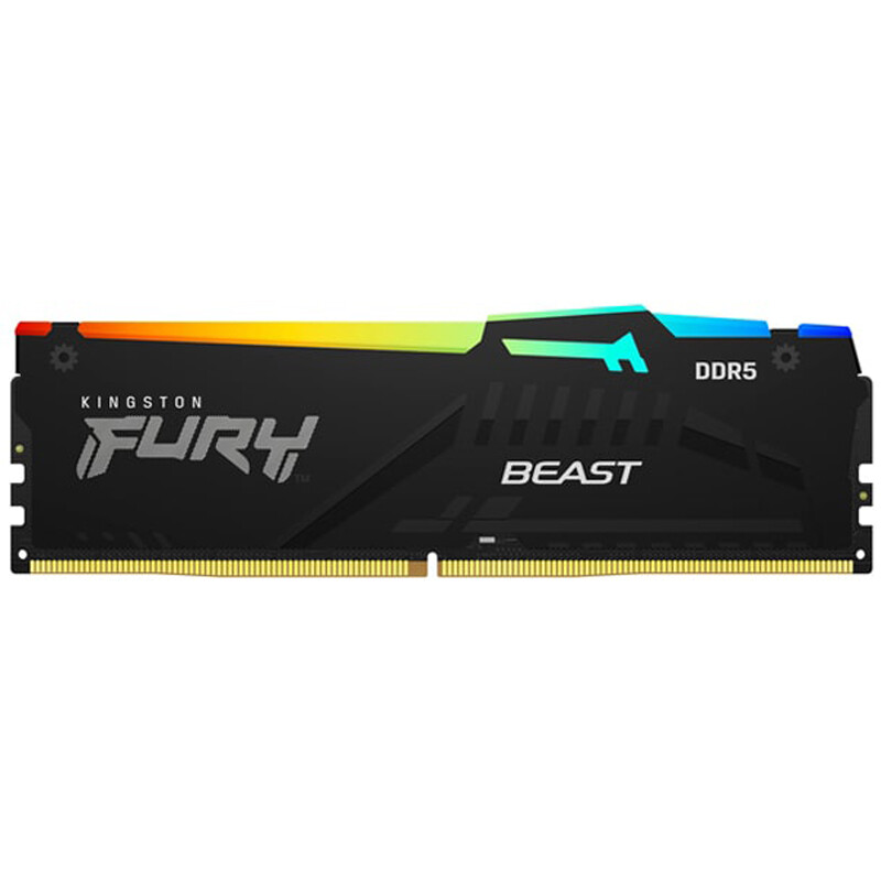 رم کامپیوتر کینگستون Fury Beast RGB DDR5 16GB Single 5600MHz CL40