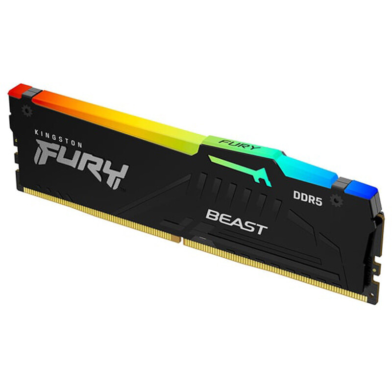 رم کامپیوتر کینگستون Fury Beast RGB DDR5 16GB Single 5600MHz CL40
