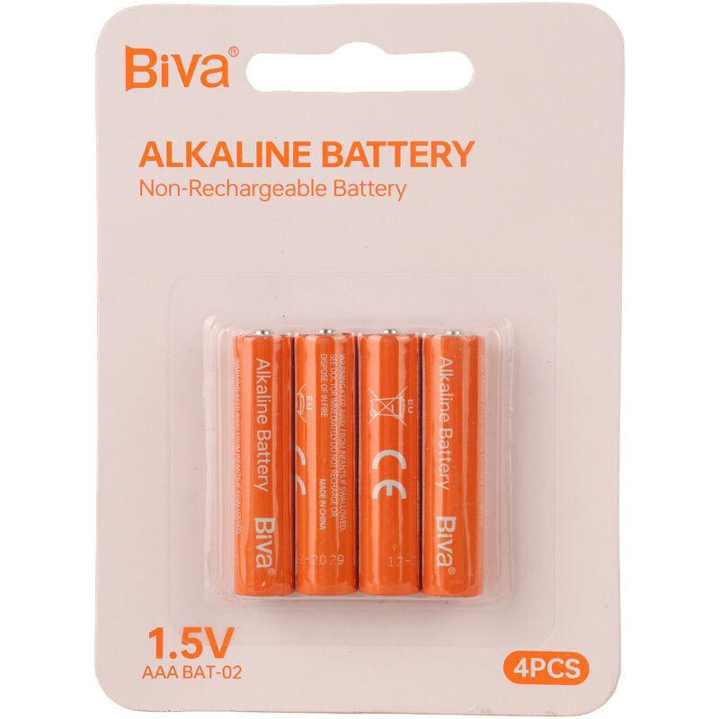 باتری چهارتایی نیم قلمی بیوا Alkaline BAT-02