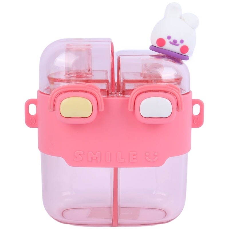 قمقمه 550 سی سی دو مخزنه دور سیلیکون Summer Smile