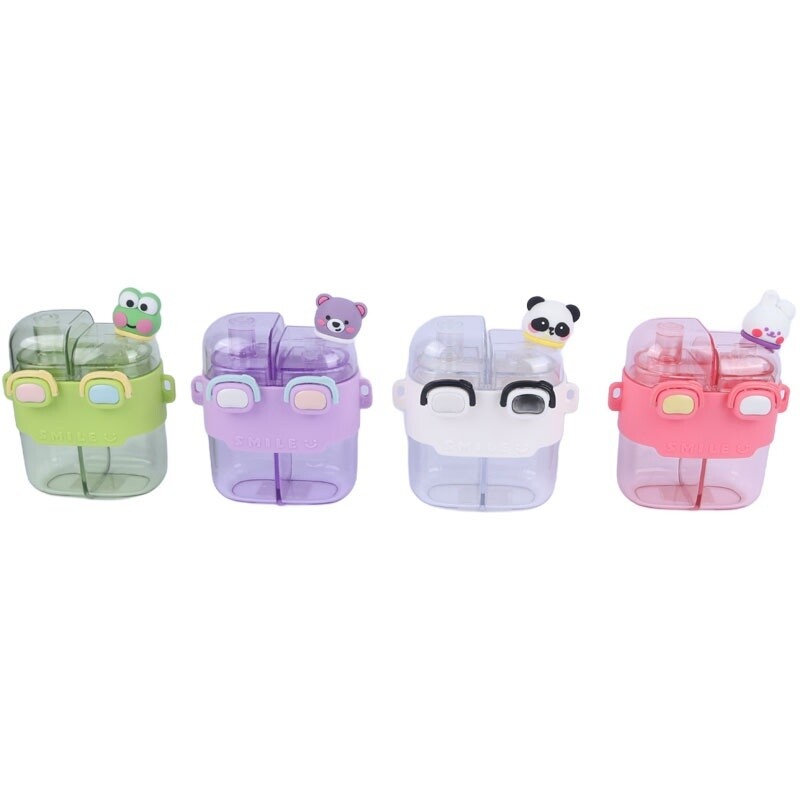 قمقمه 550 سی سی دو مخزنه دور سیلیکون Summer Smile