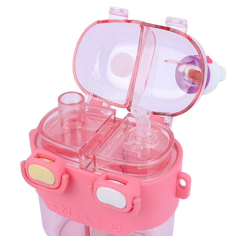 قمقمه 550 سی سی دو مخزنه دور سیلیکون Summer Smile