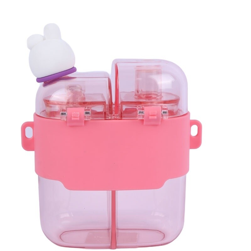 قمقمه 550 سی سی دو مخزنه دور سیلیکون Summer Smile