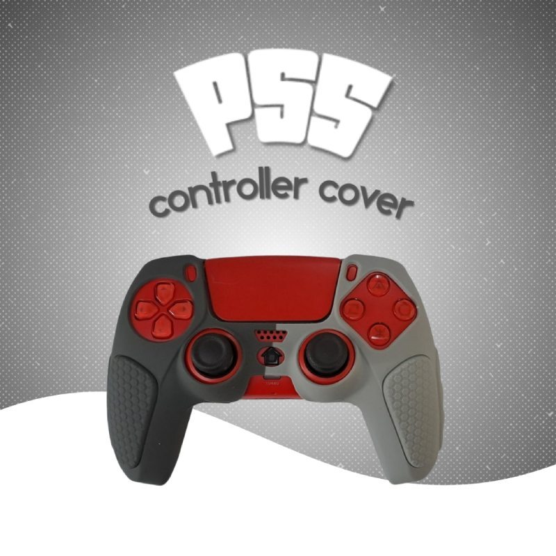 روکش دسته بازی PS5 استوپ دار زمینه طوسی روشن و تیره کد 2