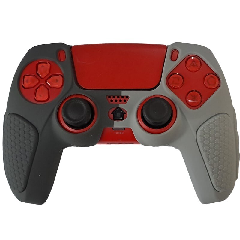 روکش دسته بازی PS5 استوپ دار زمینه طوسی روشن و تیره کد 2