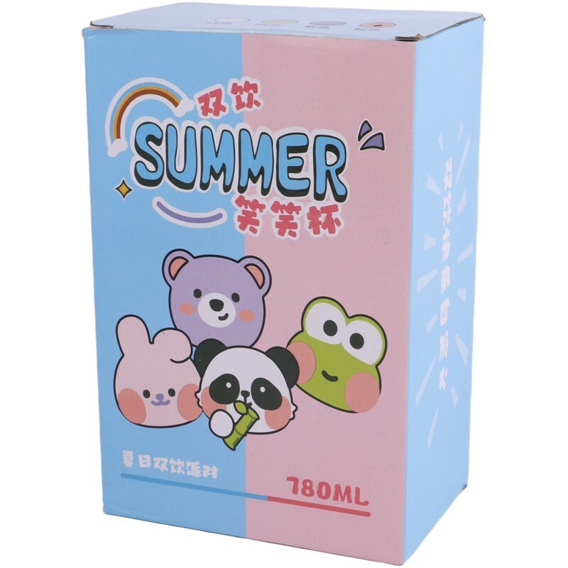 قمقمه 780 سی سی دو مخزنه دور سیلیکون Summer Smile