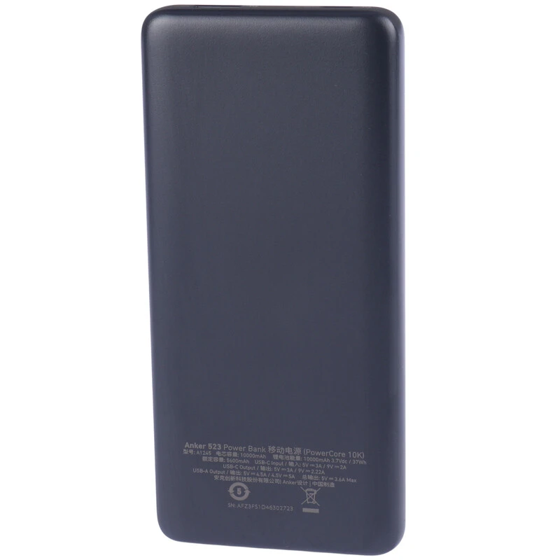 پاور بانک فست شارژ انکر Anker 523 A1245613 PD 22.5W ظرفیت 10000 میلی آمپر ساعت
