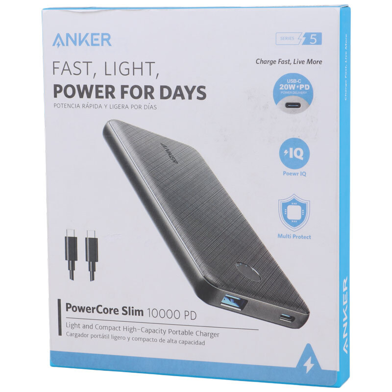 پاور بانک فست شارژ انکر Anker 523 A1245613 PD 22.5W ظرفیت 10000 میلی آمپر ساعت
