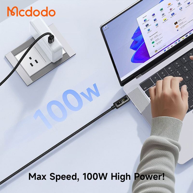 کابل دو سر تایپ سی فست شارژ 100 وات مک دودو CA-800 طول 1.2 متر