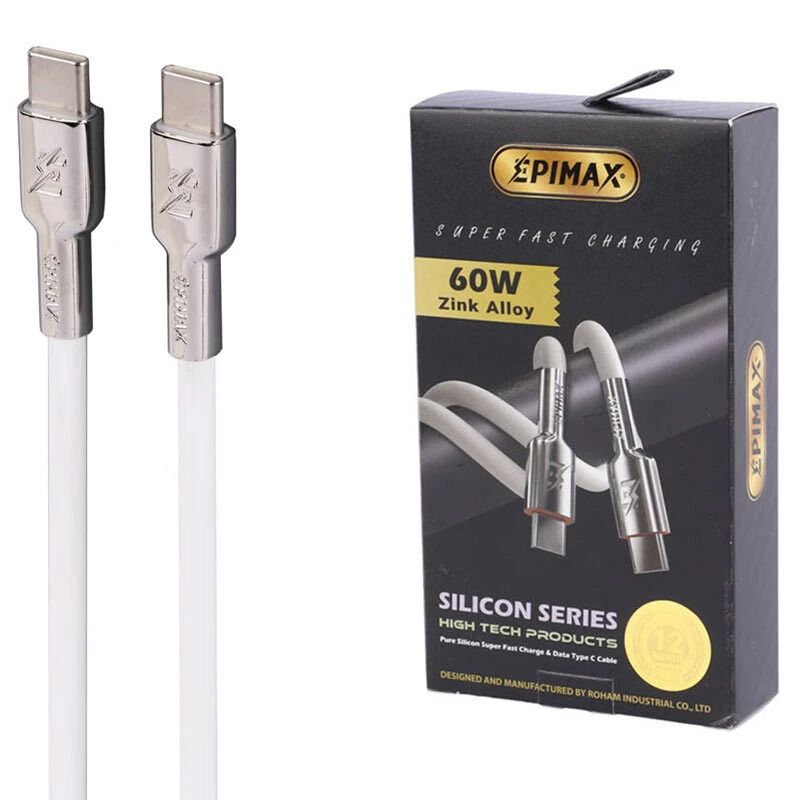 کابل دو سر تایپ سی فست شارژ 60 وات اپی مکس EC-135 طول 1 متر