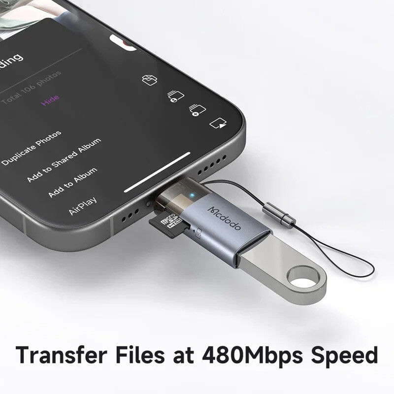 تبدیل USB OTG / TF به لایتنینگ مک دودو OT-785