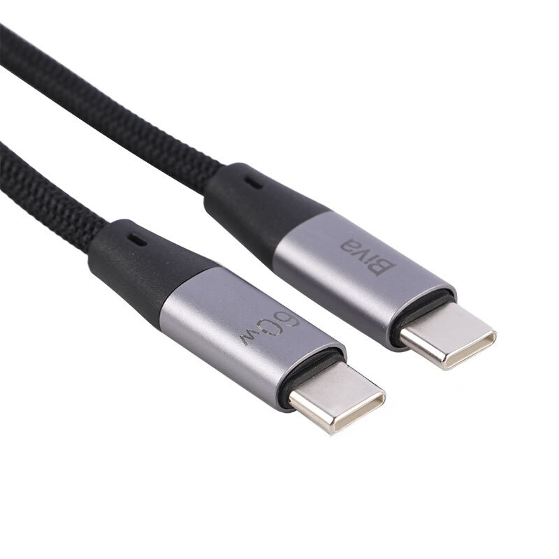 کابل دو سر تایپ سی فست شارژ 60 وات بیوا C-34CC طول 1.2 متر