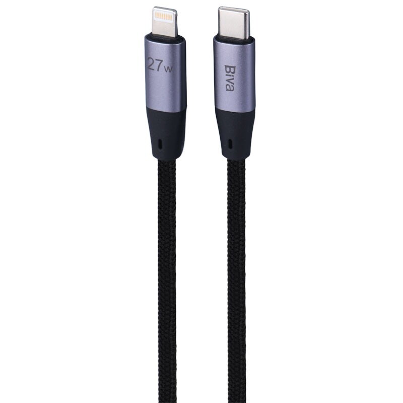 کابل تایپ سی به لایتنینگ فست شارژ 27 وات بیوا C-35CL طول 1.2 متر