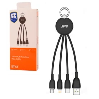 کابل کوتاه سه سر فست شارژ 2.4 آمپر بیوا C-42 طول 15 سانتی متر