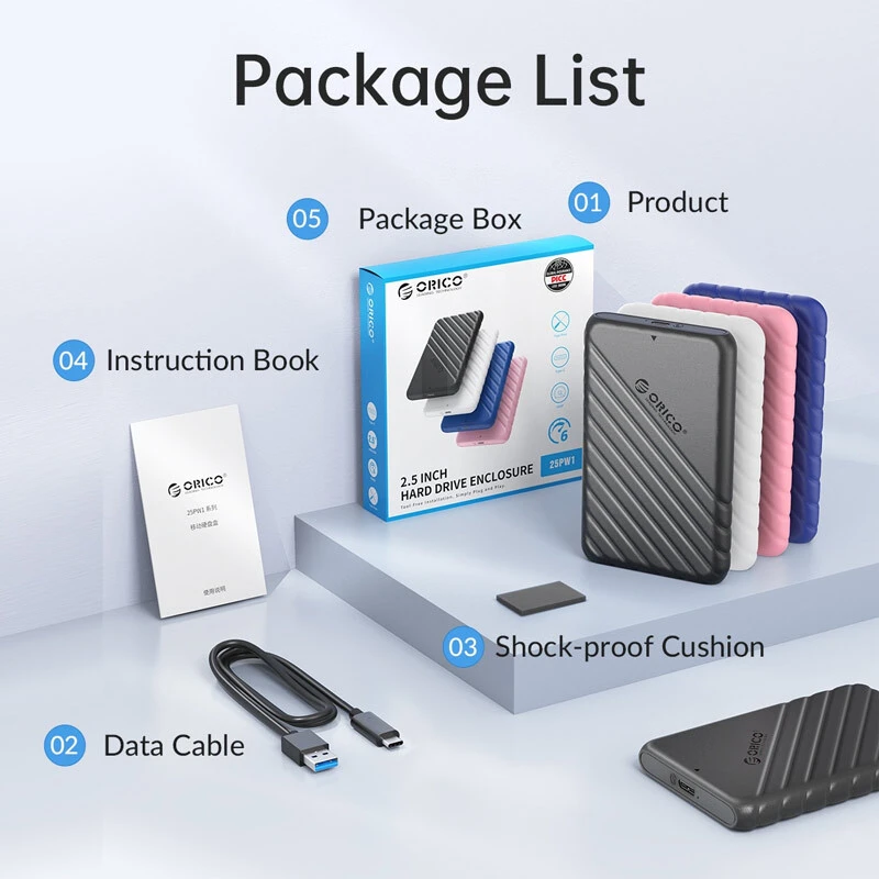 باکس هارد 2.5 اینچی HDD/SSD اوریکو 25PW1-C3