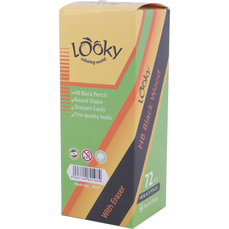 مداد مشکی لوکی Looky 2031 بسته 72 عددی