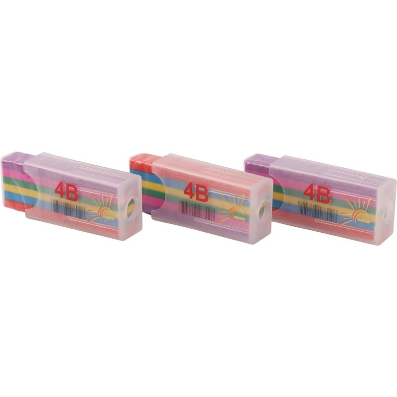 پاک کن رنگی 4B کد 8809 بسته 30 عددی