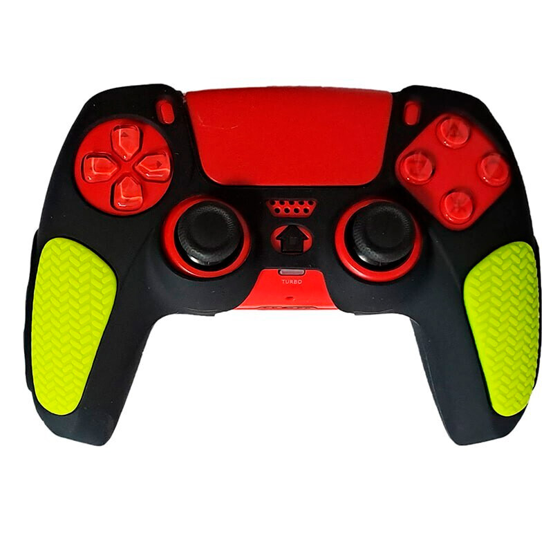 روکش دسته بازی PS5 استوپ دار زمینه مشکی زرد