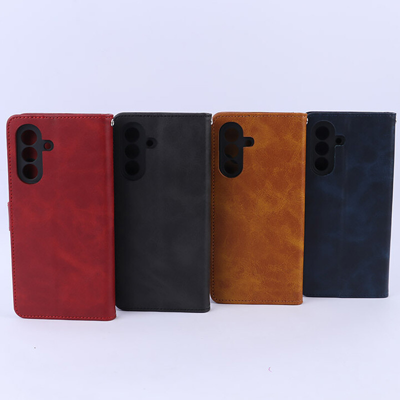 کیف چرمی مگنتی سامسونگ Galaxy A17 محافظ لنزدار